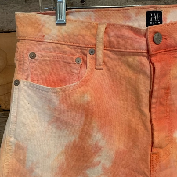 GAP Cheeky Short Orange Tye Dye Size 31 - Picture 2 of 11